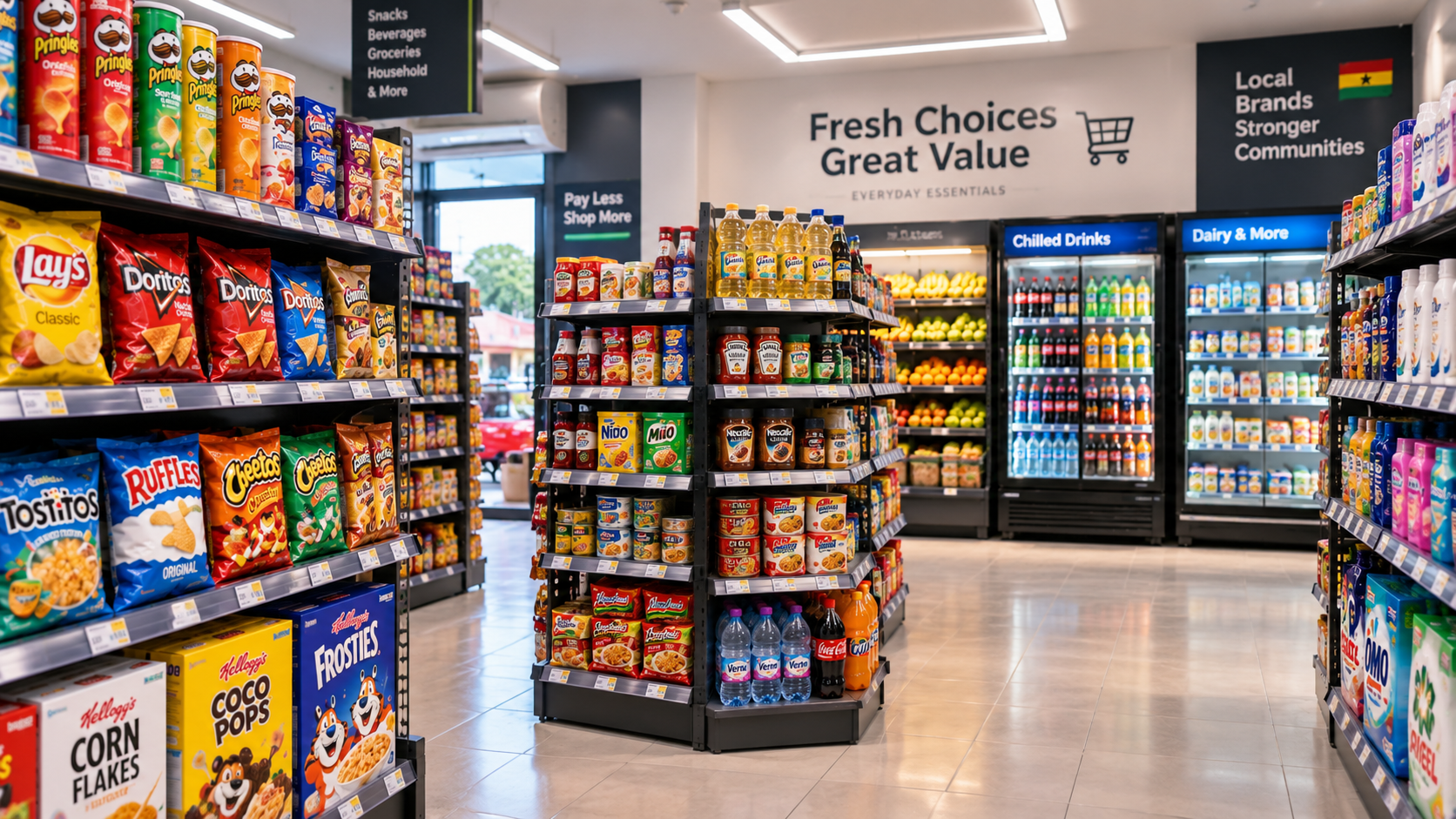 Retail store shelves